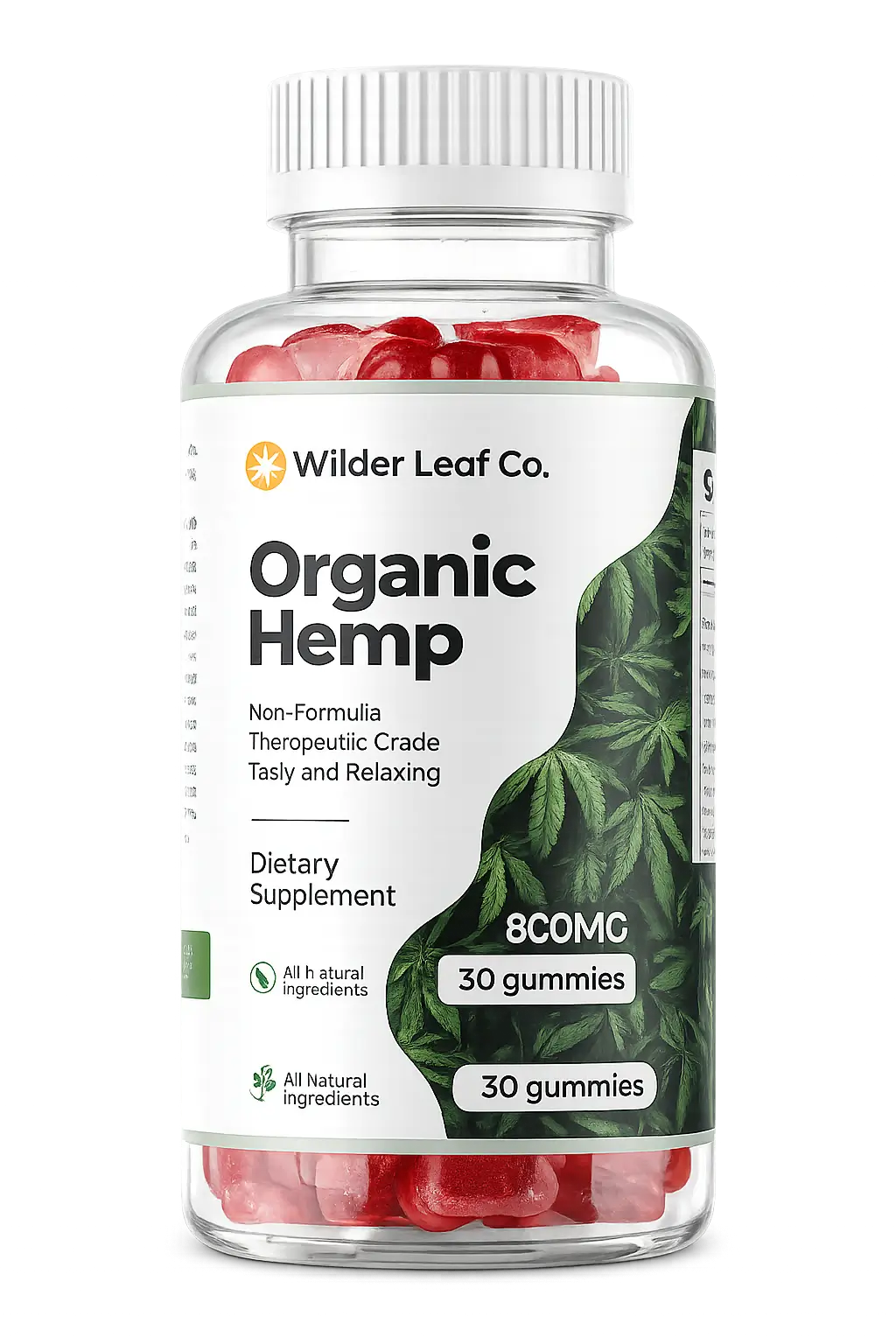 Single bottle of Wilder Leaf Organic Hemp Gummies
