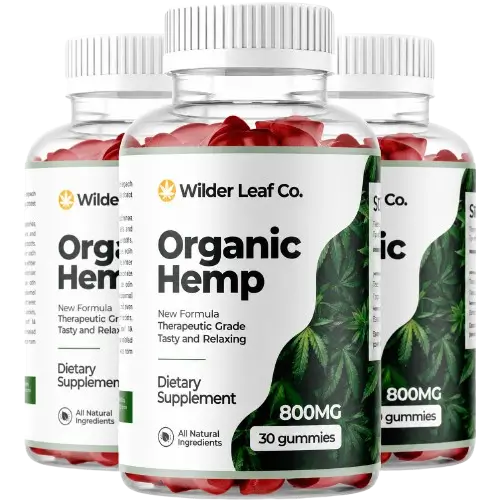 Wilder Leaf Organic Hemp Gummies best value five bottle package
